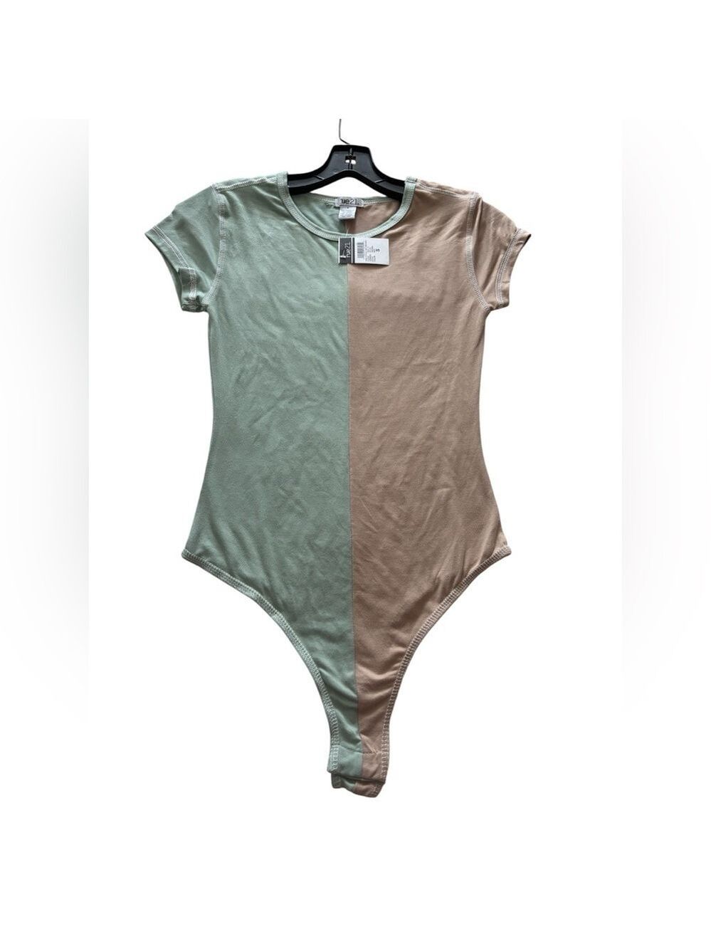 Rue21 Green Tan Bodysuit Women Small